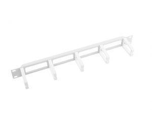 ORGANIZER KABLI 19 1U Z 5 PLASTIKOWYMI UCHWYTAMI - TYP B SZARY LANBERG