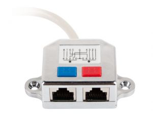ADAPTER ROZDZIELACZ LAN RJ45 NA 2XRJ45 FTP (2 URZĄDZENIA NA 1 KABLU) GEMBIRD