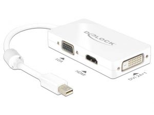 ADAPTER DISPLAYPORT MINI->HDMI/VGA/DVI 16CM WHITE DELOCK
