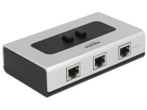 PRZEŁĄCZNIK LAN 2 PORTY RJ45 10/100/1000MB/S MANUAL BIDIRECTIONAL DELOCK