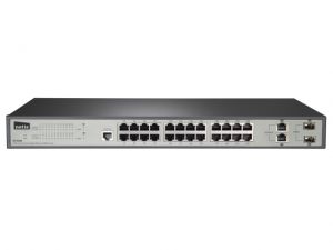 SWITCH RACK 19\ 24-PORT 100MB + 2 PORTY COMBO 1GB/SFP, ZARZĄDZANY SNMP, NETIS ST3326