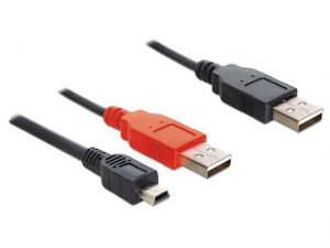 KABEL USB MINI BM-2X AM 2.0 30CM DELOCK