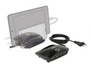 ŁADOWARKA ADAPTER NAPIĘCIA 230V->4XUSB 2XHOLDER 5V/5A STACJA ŁADUJĄCA NAVILOCK