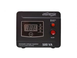 STABILIZATOR NAPIĘCIA AVR GEMBIRD-ENERGENIE LED 220V, 500VA 1X SHUKO OUT