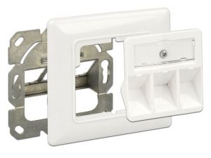 MODUŁ KEYSTONE PANEL DO PUSZKI PODTYNKOWEJ 3 PORTY DELOCK
