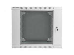SZAFA INSTALACYJNA WISZĄCA DWUSEKCYJNA 19 9U 600X600 SZARA LANBERG (FLAT PACK)