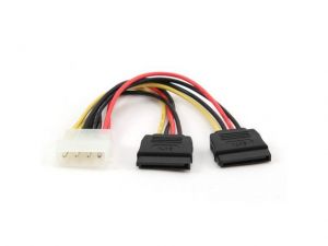 KABEL SATA ZASILAJĄCY MOLEX(M)->SATA(F) X2 30CM GEMBIRD