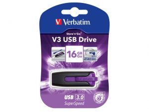 PENDRIVE VERBATIM 16GB V3 USB 3.0 VIOLET