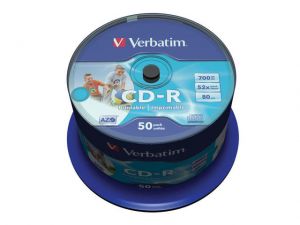 CDR VERBATIM 700MB AZO PRINTABLE (CAKE 50) ID (USZKODZONE OPAKOWANIE)