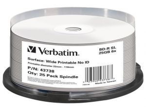 BD-R VERBATIM 25GB X6 DL+ PRINTABLE (CAKE 25) NO ID