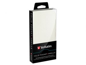 ETUI VERBATIM FOLIO POCKET IPHONE 5 5S VANILLA WHITE