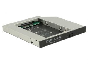 ADAPTER HDD RAMKA 5.25 1X MSATA 13MM ( HDD W MIEJSCE CD/DVD W LAPTOPIE) DELOCK