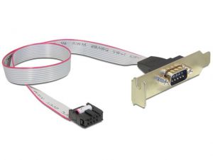GNIAZDO COM 9PIN DB9M PIN NA ŚLEDZIU LOW PROFILE GEMBIRD