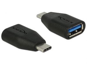 ADAPTER USB TYPE-C(M)-AF 3.1 GEN 2 BLACK DELOCK