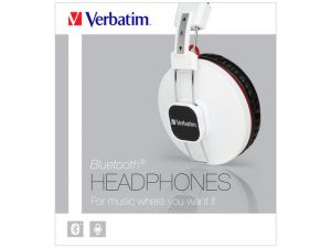 SŁUCHAWKI VERBATIM NAUSZNE BLUETOOTH +MIKROFON BIAŁE