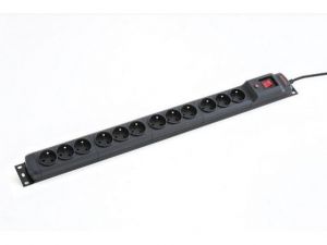 LISTWA ZASILAJĄCA ARMAC MULTI M12/16A 1.5M CZARNY RACK 19 (12 GNIAZD)