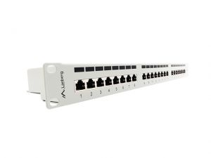PATCH PANEL 24 PORT 1U KAT.6 EKRANOWANY SZARY LANBERG