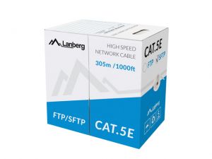 KABEL SFTP KAT-5E 305M DRUT CU LANBERG