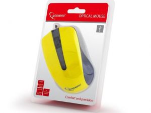 MYSZ GEMBIRD OPTYCZNA 1-SCROLL BLACK/YELLOW (USB)(MUS-101-Y)