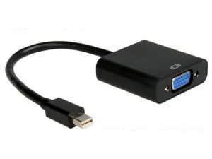 ADAPTER DISPLAYPORT MINI(M)->VGA(F) NA KABLU BLACK GEMBIRD