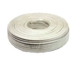 KABEL TELEFONICZNY 100M 6-ŻYLY PŁASKI BIAŁY (TC1000S6)