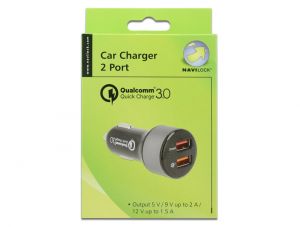 ŁADOWARKA ADAPTER NAPIĘCIA ZAPALNICZKA 12V/24V->1 X USB QUALCOMM QUCIK CHARGE 3.0 + 1 X USB 2.4 A