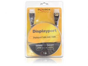 KABEL DISPLAYPORT M-> DISPLAYPORT M 1M GOLD PREMIUM BLISTER DELOCK